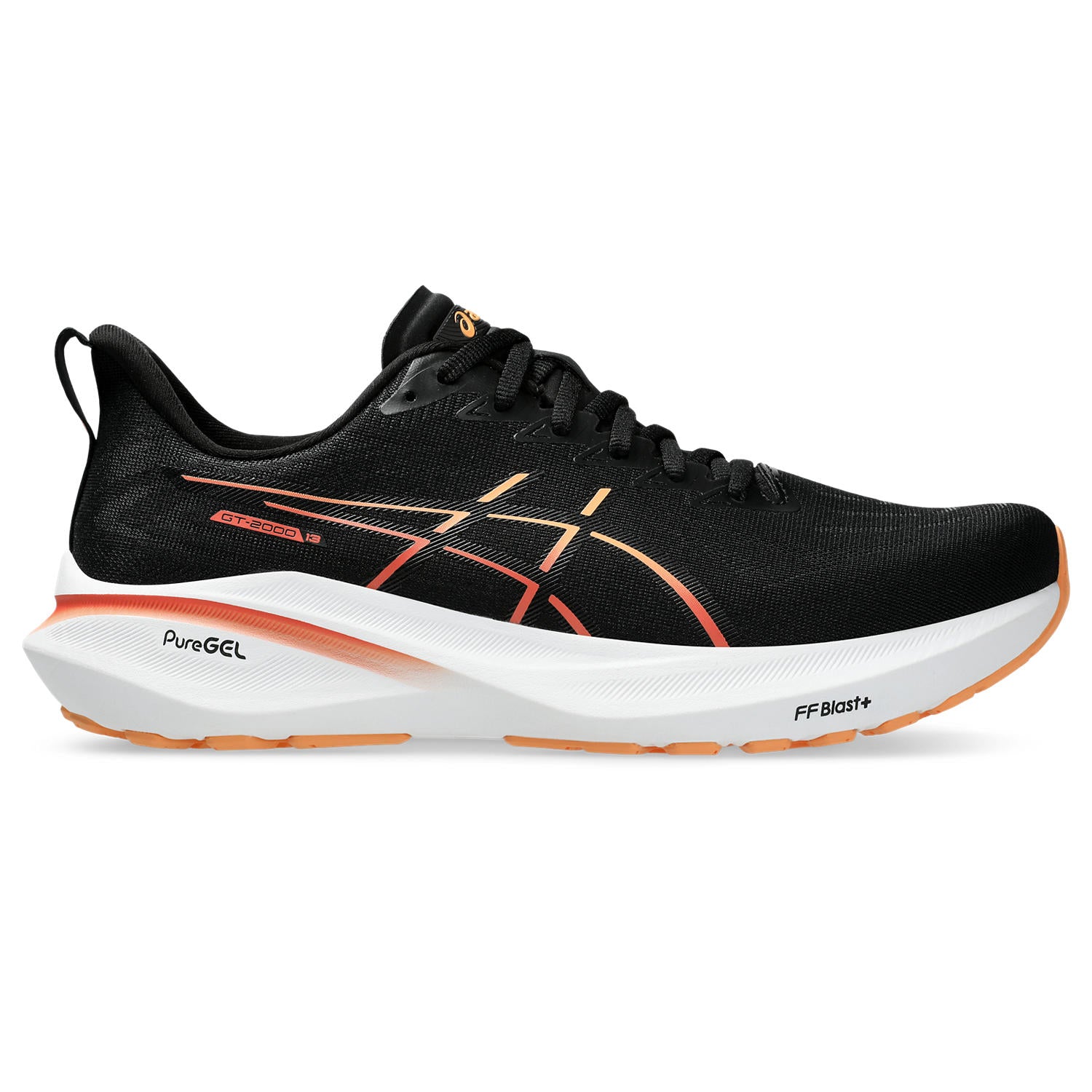 Asics GT 2000 13 Men s Black Faded Orange The Sweat Shop