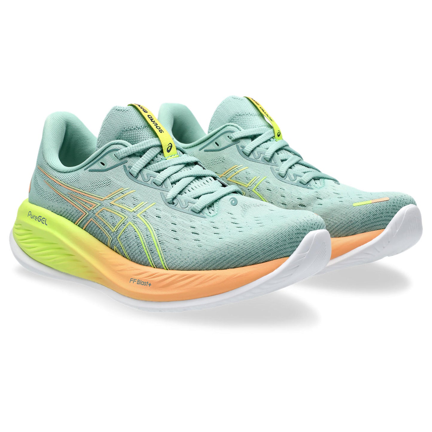 Asics Gel-Cumulus 26 Women's Paris - Light Celadon/Safety Yellow