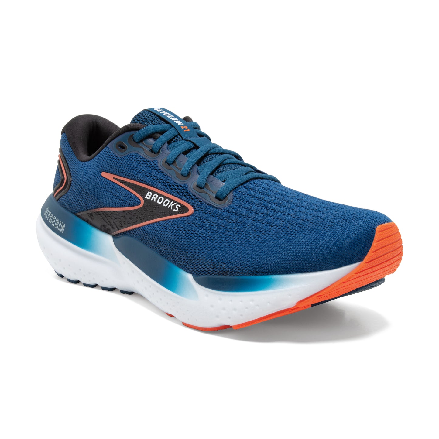 Brooks Glycerin 21 Men's - Blue Opal/Black/Nasturtium