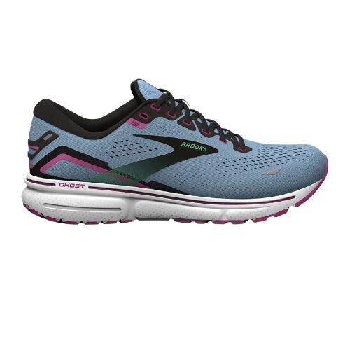 Brooks Ghost 15 Women's - Blue Bell/Black/Pink - The Sweat Shop