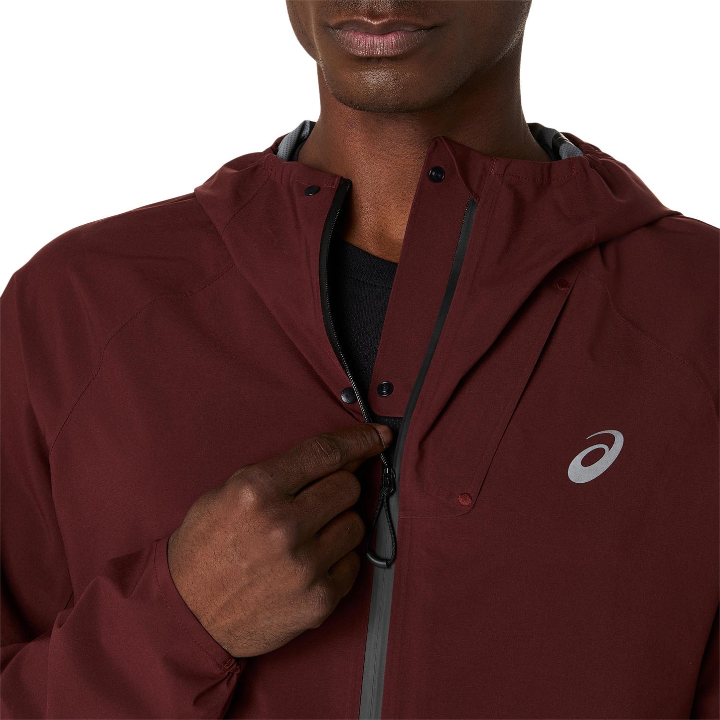 Asics Metarun Waterproof Jacket Men's -Dark Red Planet