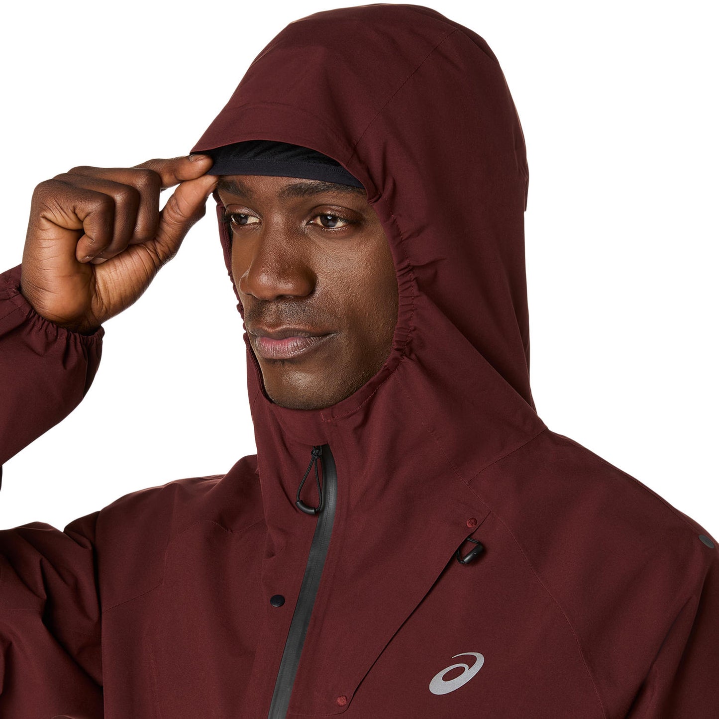 Asics Metarun Waterproof Jacket Men's -Dark Red Planet