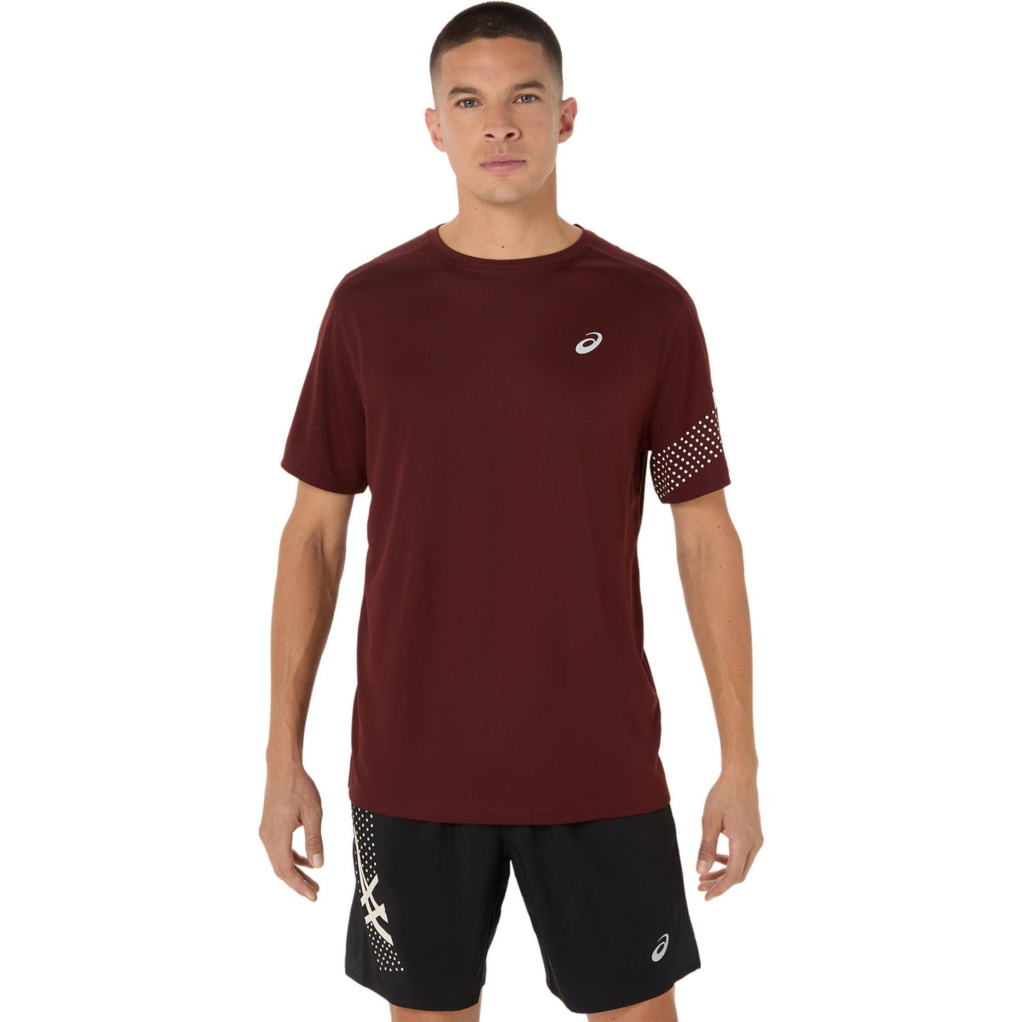 Asics Icon SS Top Men's - Dark Red Planet