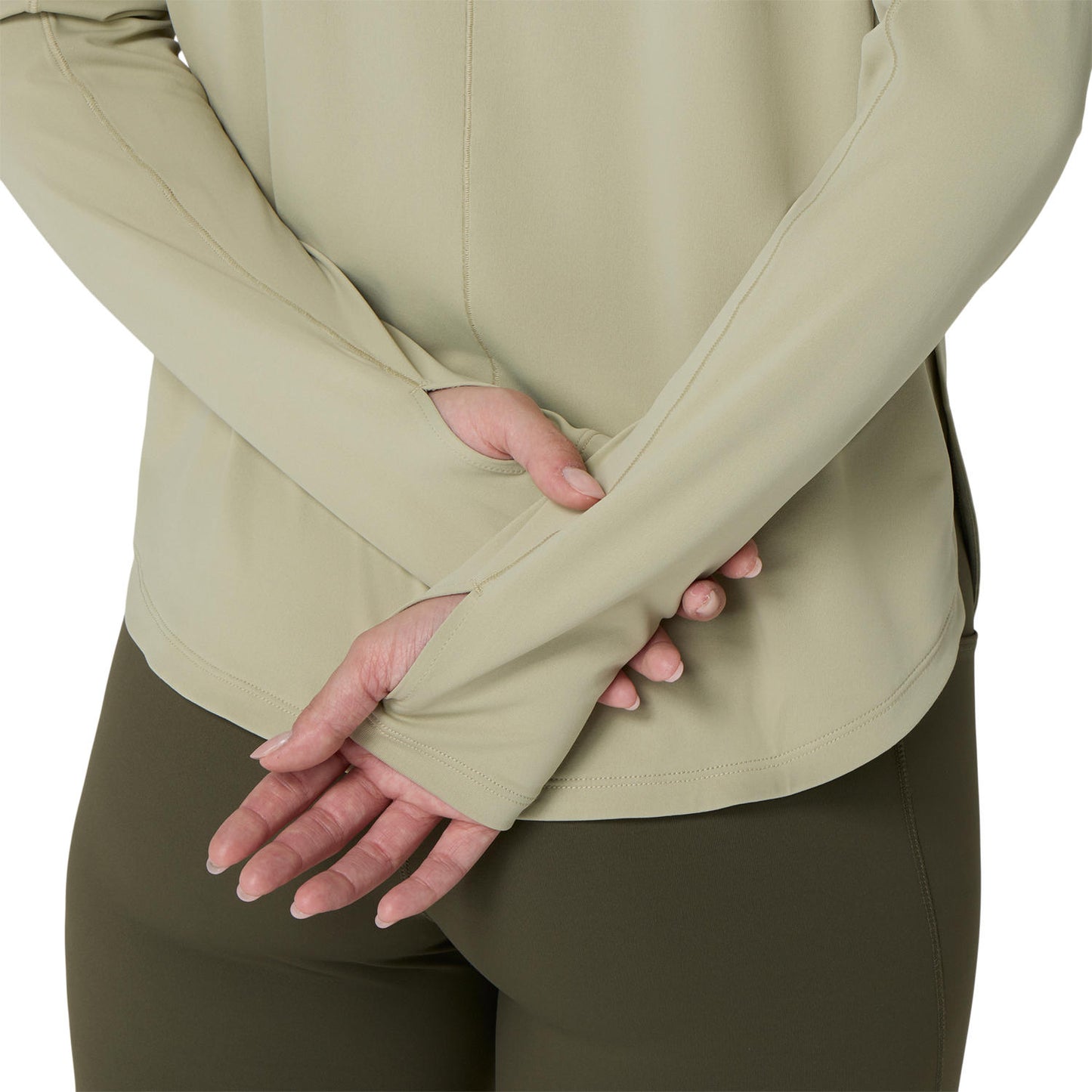 Asics Nagino Run 1/4 Zip LS Top - Khaki