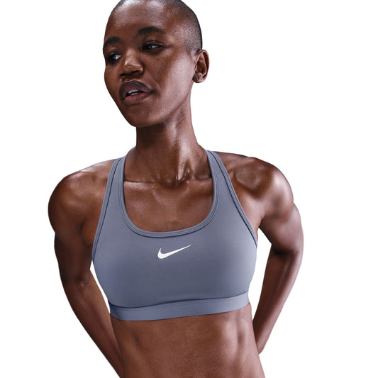 Nike Swoosh Medium Support Padded Sports Bra - Cannon/White