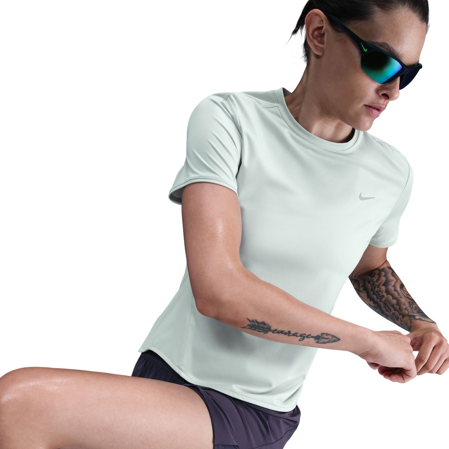Nike Swift Dri-Fit Short Sleeve Top -Sail Reflective Silver