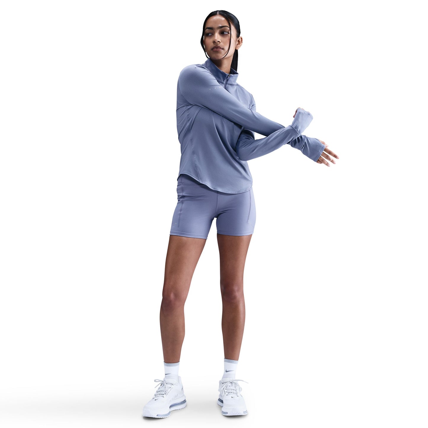 Nike Swift Women's Dri-FIT UV 1/4-Zip Running Top - Cannon/Reflective Silver