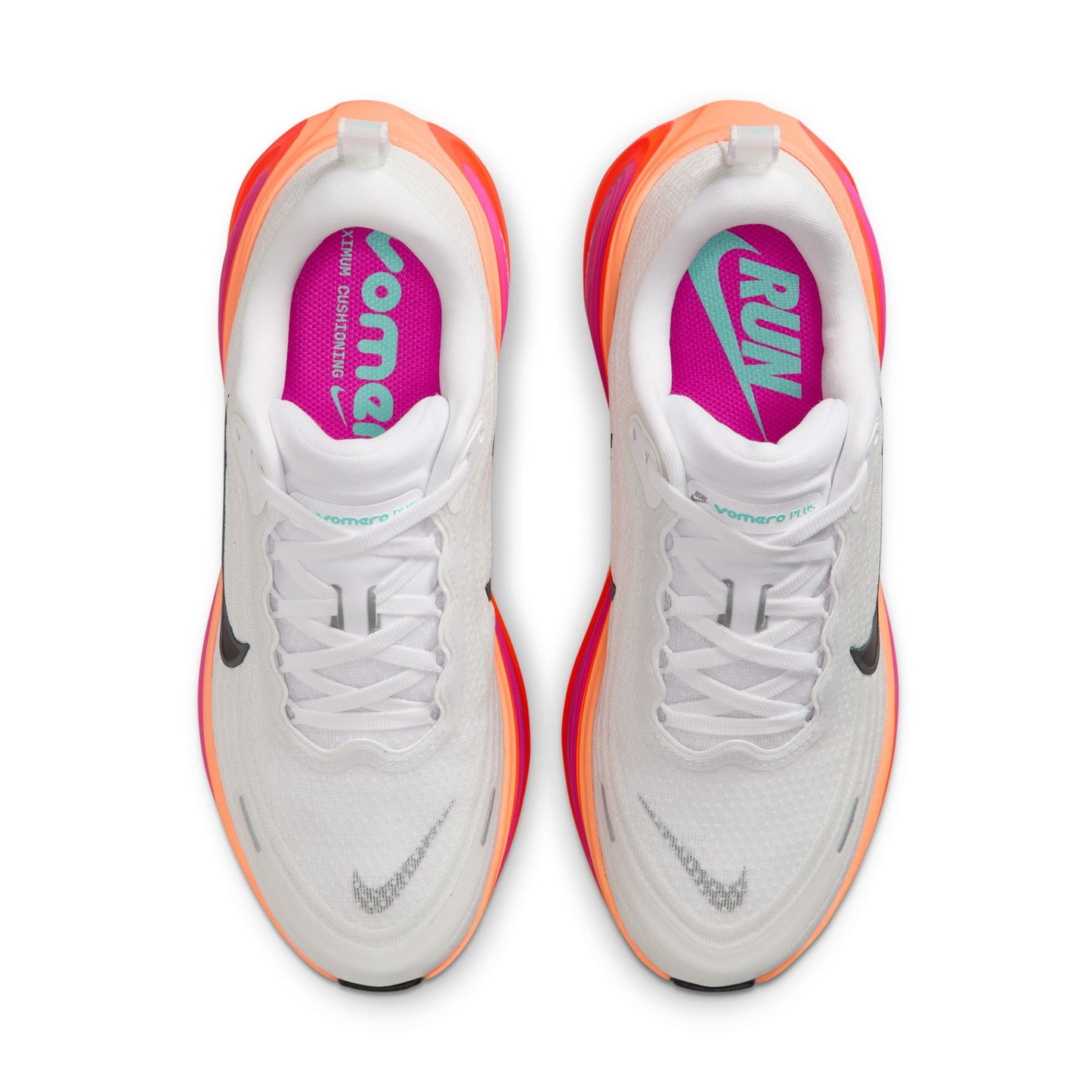Nike Vomero Plus Women's Road Running Shoes -White/Fire Pink/Hyper Crimson/Black