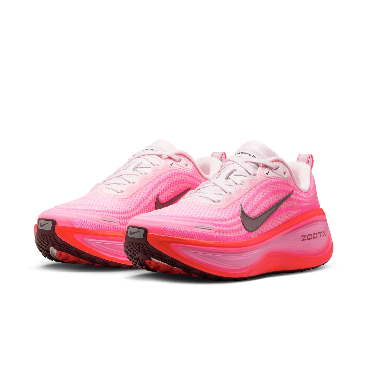 Nike Vomero Plus Women's Road Running Shoes - Hyper Pink/Burgundy Crush-Bright Crimson