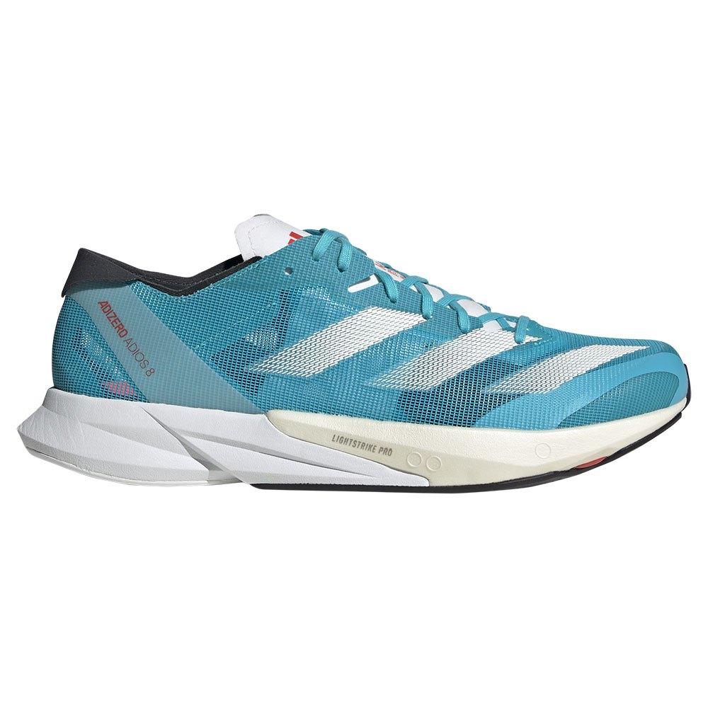 Adidas ADIZERO ADIOS 8 Men's - LucidCyan /White/Red - The Sweat Shop