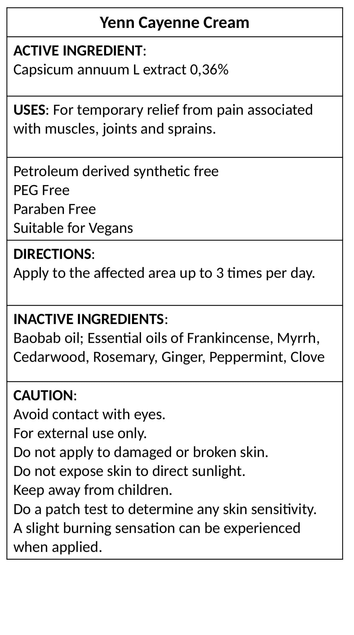 Yenn Cayenne Cream