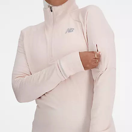 New Balance Heat Grid Half Zip Women's - Quartz pink Heather