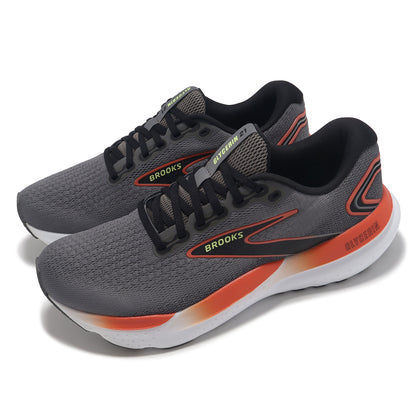 Brooks Glycerin 21 Men's - Grey/Mandarin Red/Green