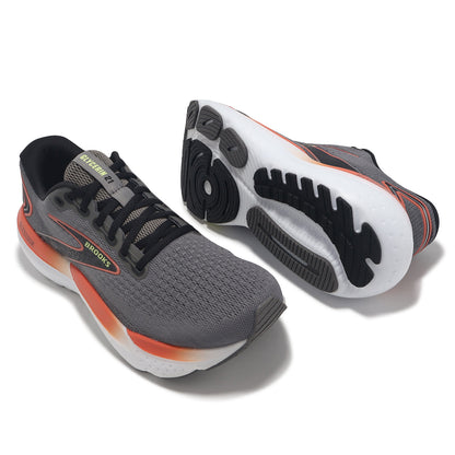 Brooks Glycerin 21 Men's - Grey/Mandarin Red/Green