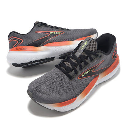 Brooks Glycerin 21 Men's - Grey/Mandarin Red/Green