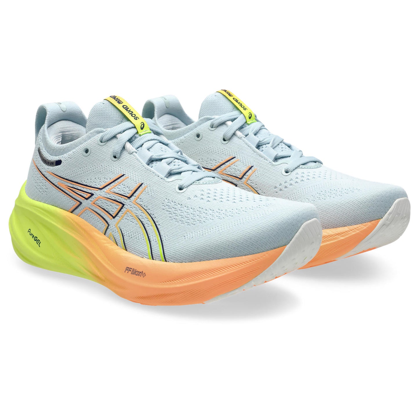 Asics Gel-Nimbus 26 Women's Paris - Cool Grey/Safety Yellow