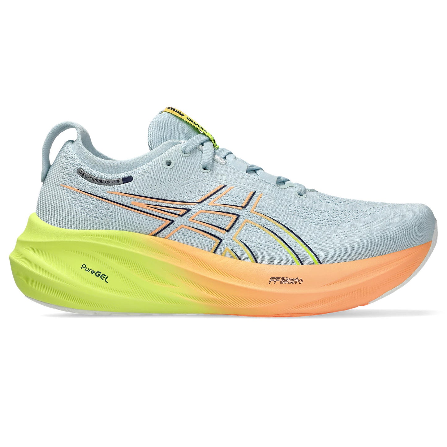 Asics Gel-Nimbus 26 Women's Paris - Cool Grey/Safety Yellow