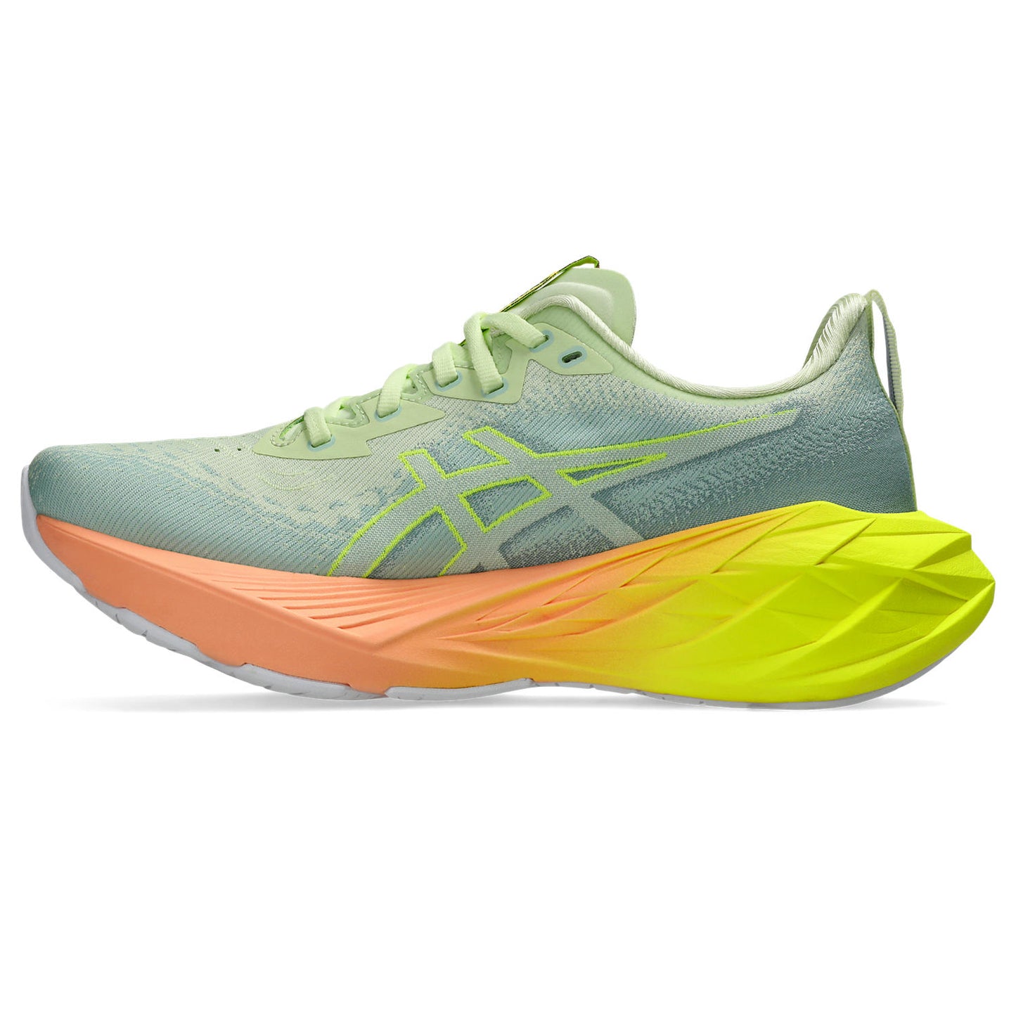 Asics Novablast 4 Women's Paris  -Cool Grey/Safety Yellow