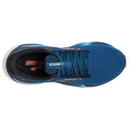 Brooks Glycerin GTS 21 Men's - Blue Opal/Black/Nasturtium