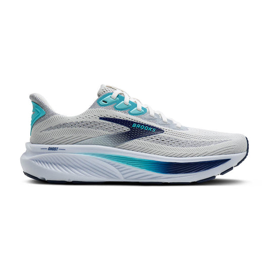 Brooks Ghost 17 Men's- White/Beacon Blue/Ipanema