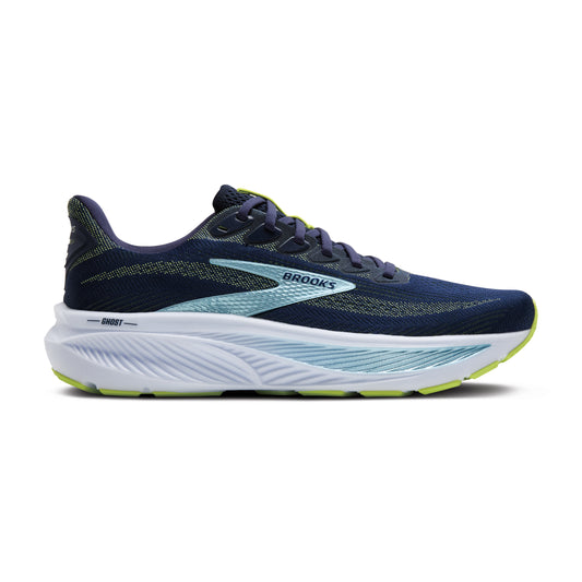 Brooks Ghost 17 Wide (2E) Men's -Peacoat/Lime/Blue Ghost