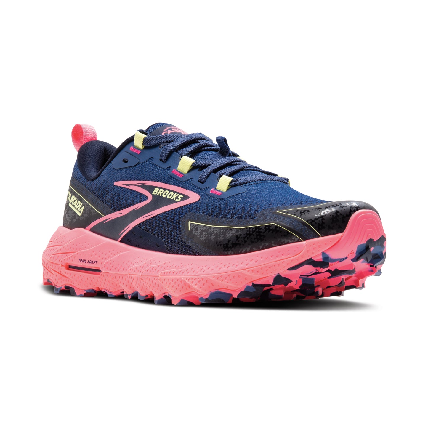 Brooks Cascadia 18 Women's- Grey Blue/Pink/Sunny Lime