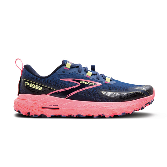 Brooks Cascadia 18 Women's- Grey Blue/Pink/Sunny Lime