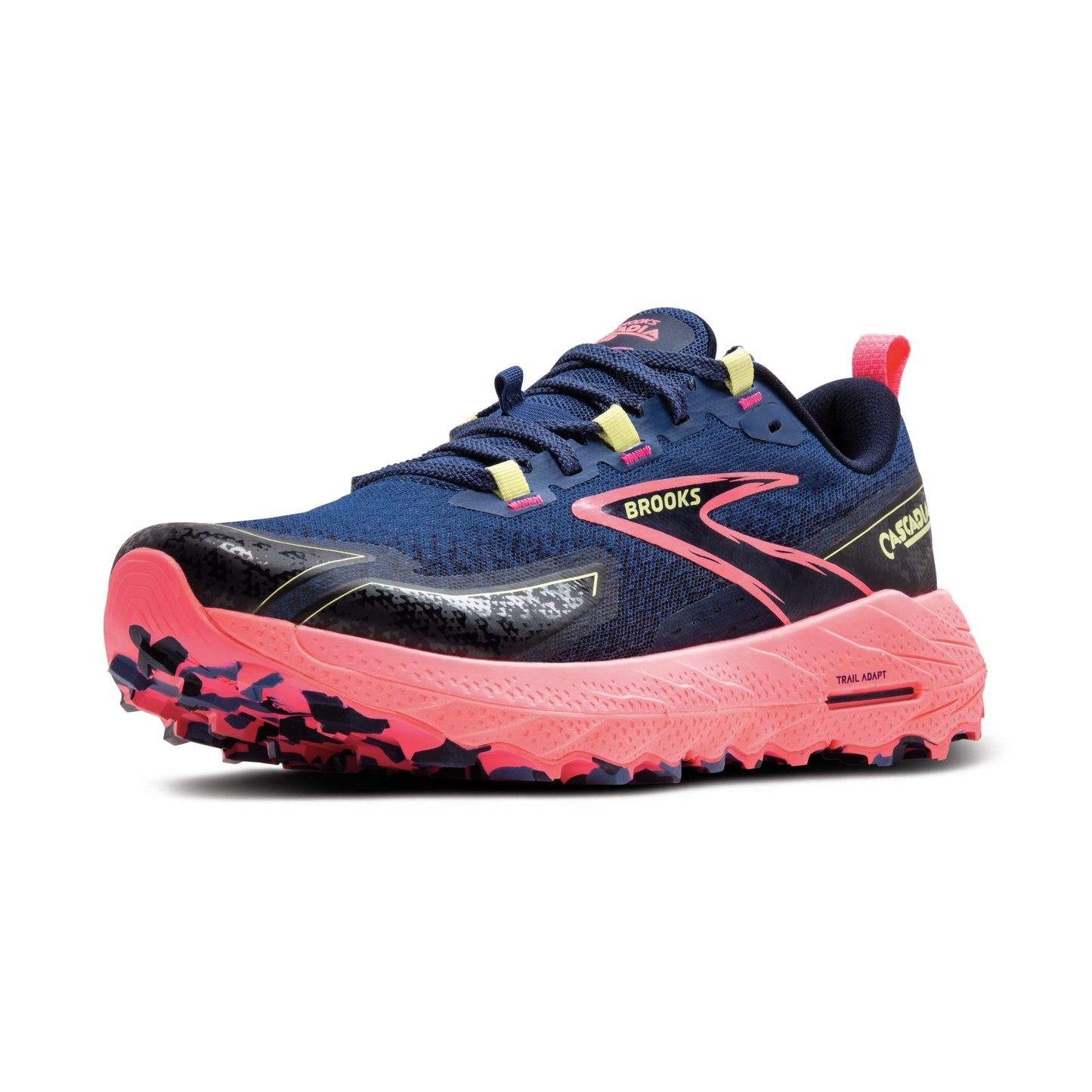 Brooks Cascadia 18 Women's- Grey Blue/Pink/Sunny Lime