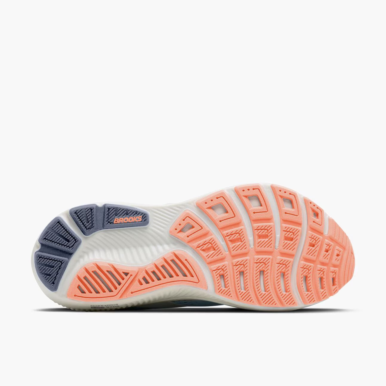 Brooks Ghost 18 Women's - Star White/Cyber Peach/Grey