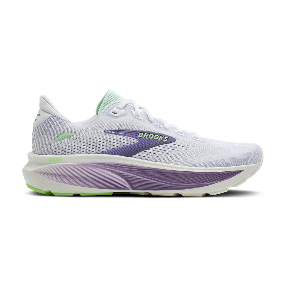 Brooks Ghost 18 Women's - White/Purple Hebe/Green