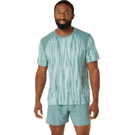 Asics Road All Over Print SS Top Men's - Light Celadon/Celadon