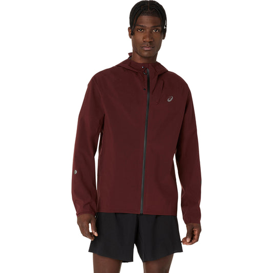 Asics Metarun Waterproof Jacket Men's -Dark Red Planet