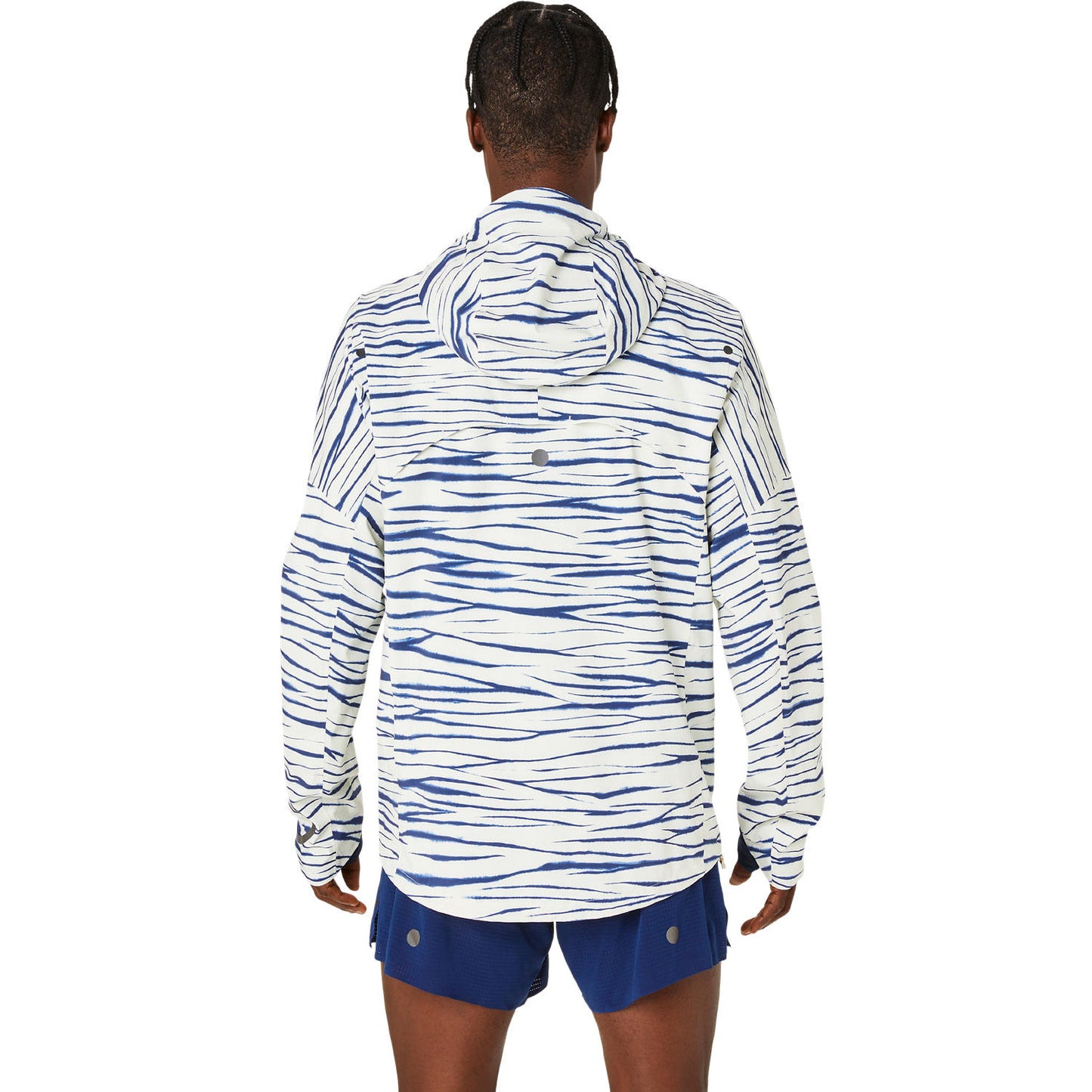 Asics Metarun Shibori Waterproof Jacket Men's - Birch/Blue Expanse