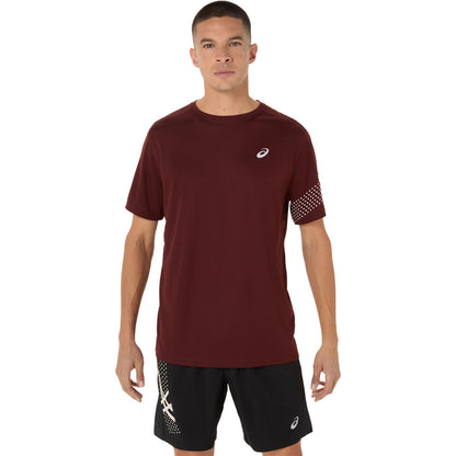 Asics Icon SS Top Men's - Dark Red Planet