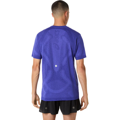 Asics Road Seamless SS Top Men's - Cobalt Burst/Eggplant