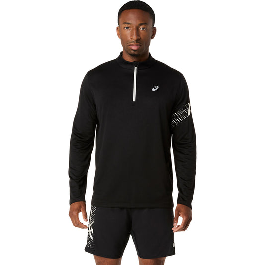 Asics Icon LS 1/2 Zip Men's  - Performance Black/Cream