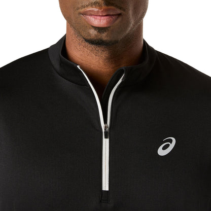 Asics Icon LS 1/2 Zip Men's  - Performance Black/Cream