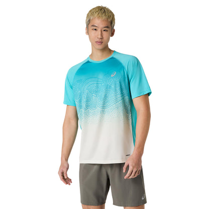 Asics Road Fade SS Top Men's - Energy Aqua