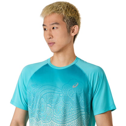Asics Road Fade SS Top Men's - Energy Aqua