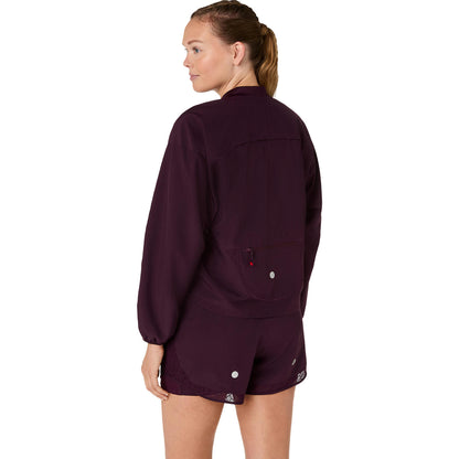 Asics Nagino Run Adjustable Jacket women's - Dark Aubergine