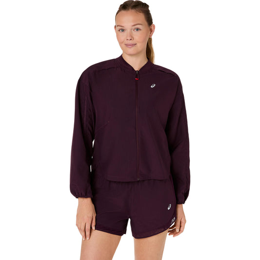 Asics Nagino Run Adjustable Jacket women's - Dark Aubergine