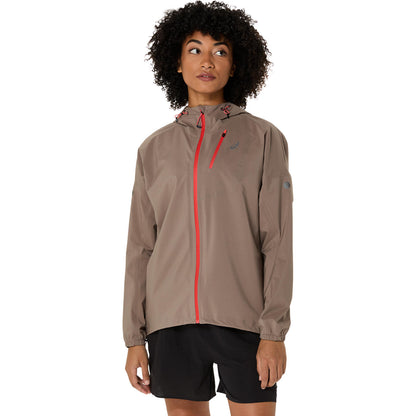 Asics Fujitrail Elite Waterproof Jacket Women's - Taupe Grey