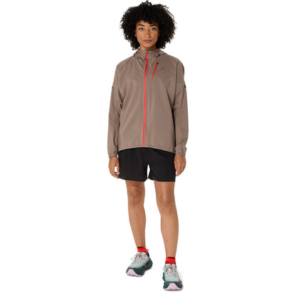 Asics Fujitrail Elite Waterproof Jacket Women's - Taupe Grey