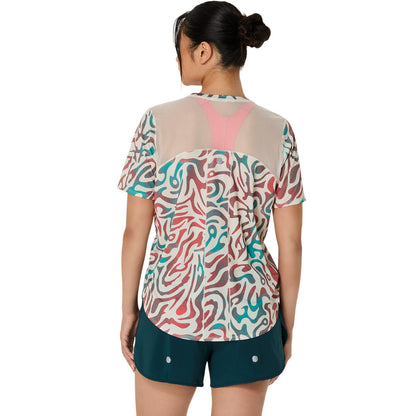 Asics Road All Over Print Short Sleeve Top Women's - Birch