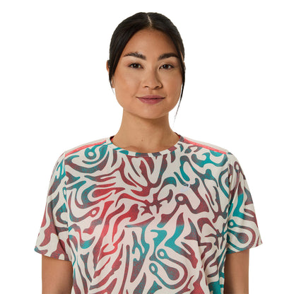 Asics Road All Over Print Short Sleeve Top Women's - Birch