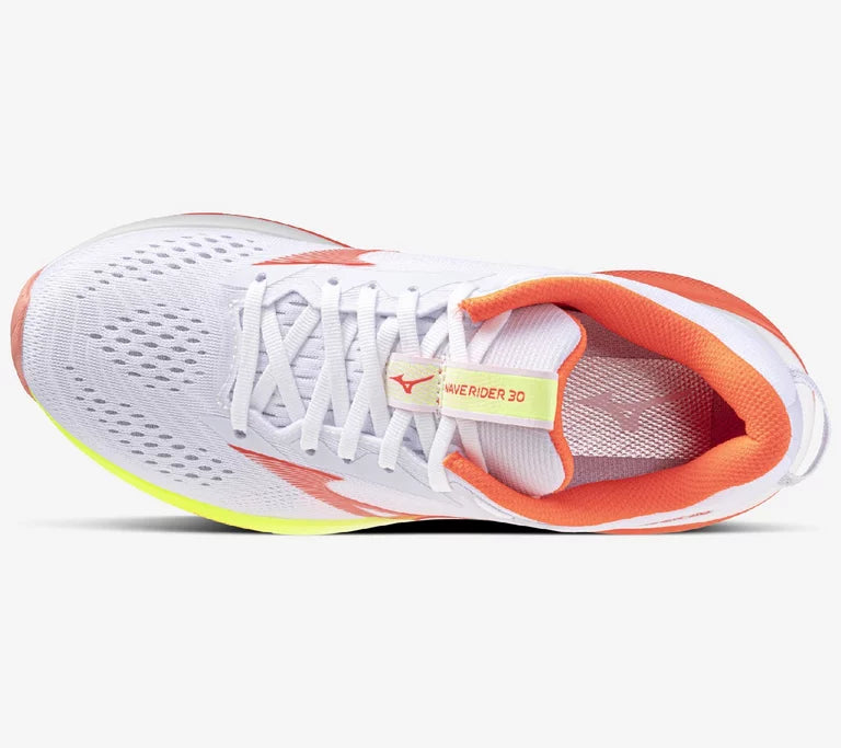 Mizuno Wave Rider 30 Women's - White/Flamingo Coral
