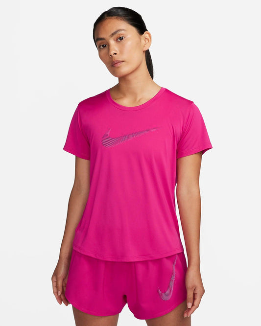 Nike Dri-FIT Swoosh SS Women's - Fireberry - The Sweat Shop