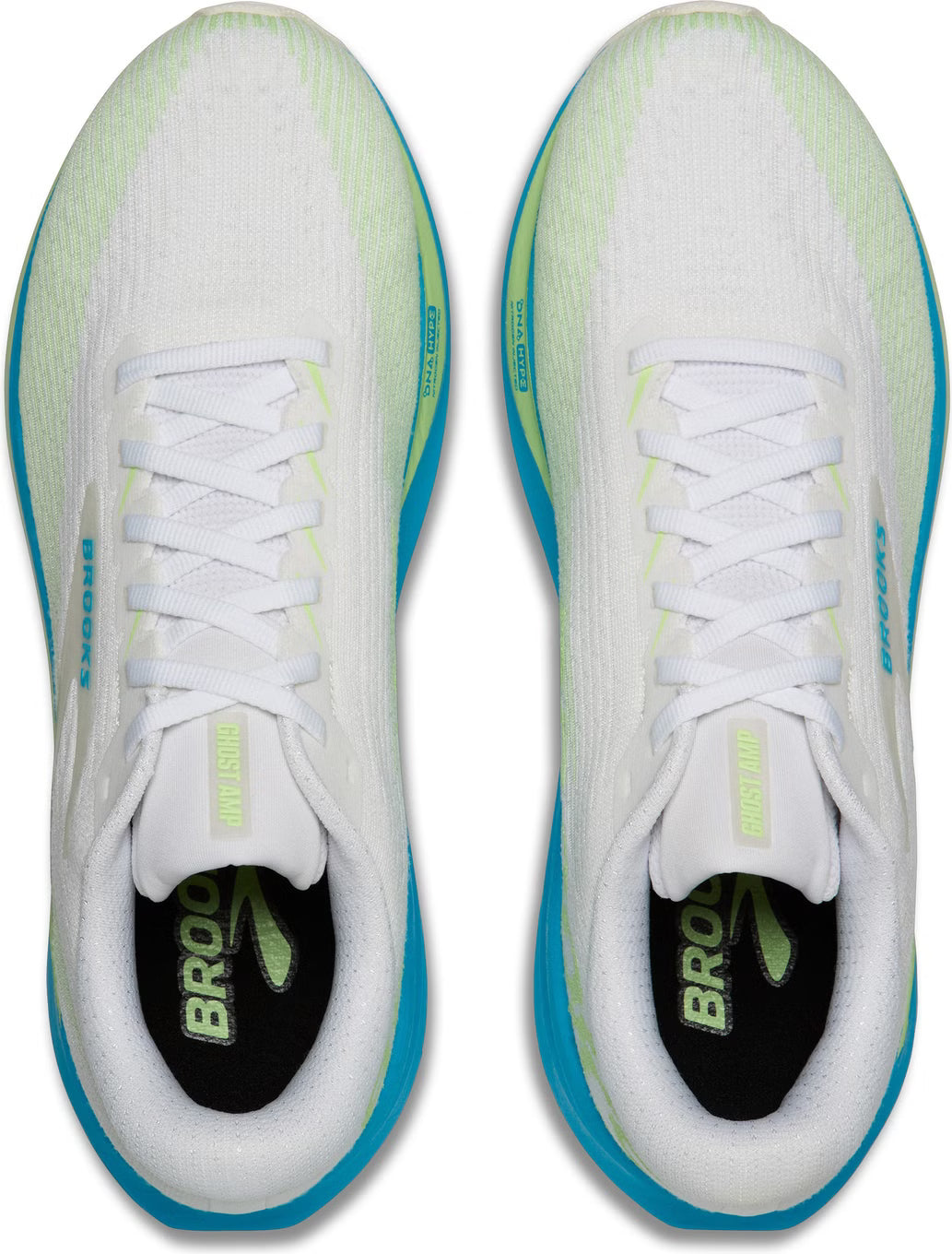Brooks Ghost Amp - White/Blue/Green