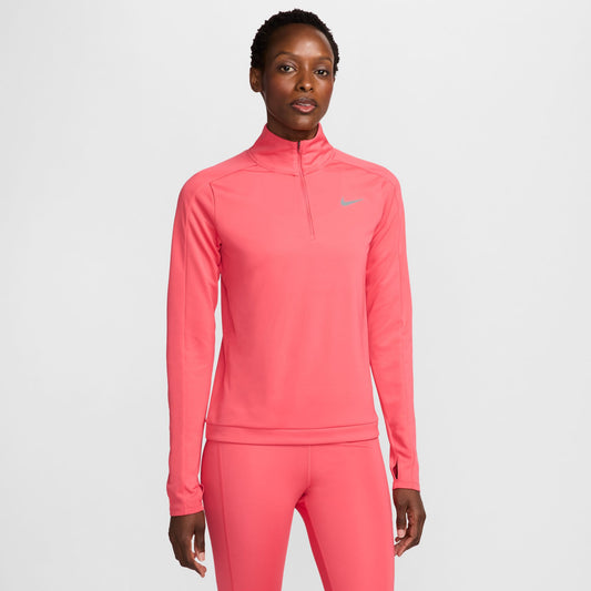 Nike Dri-FIT Pacer Women's 1/4-Zip Sweatshirt - Pink/Reflective Silver