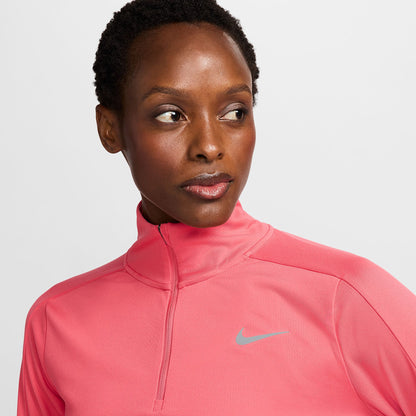 Nike Dri-FIT Pacer Women's 1/4-Zip Sweatshirt - Pink/Reflective Silver